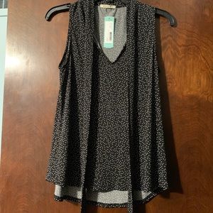 NWT Beacon sleeveless top with front tie